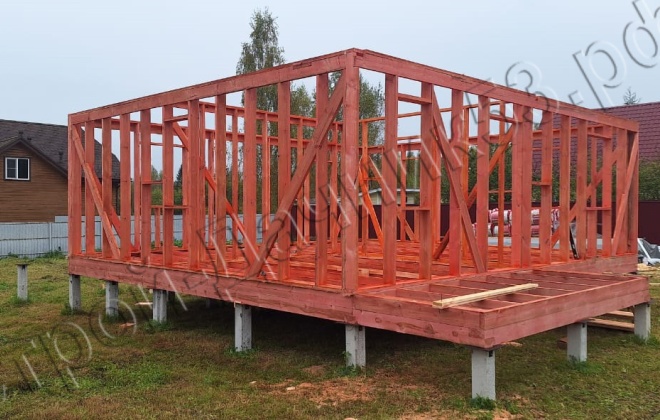 4 Каркасный дом Д-139, 8х7м, 62 М², Московская область, Сергиево  Посадский район, ДНТ Удачное (27)